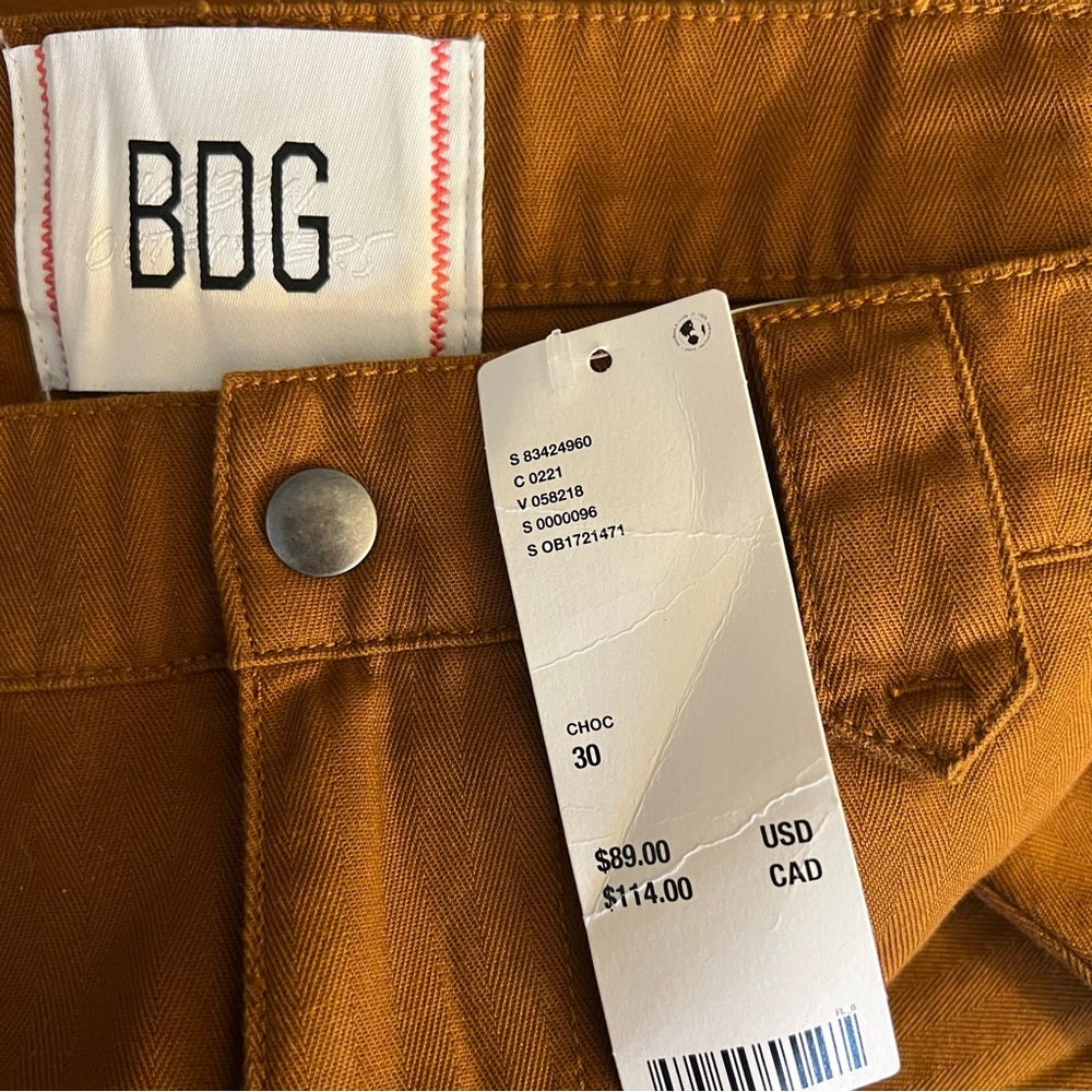 BDG Brown Orange Cargo Pants Urban Outfitters 30